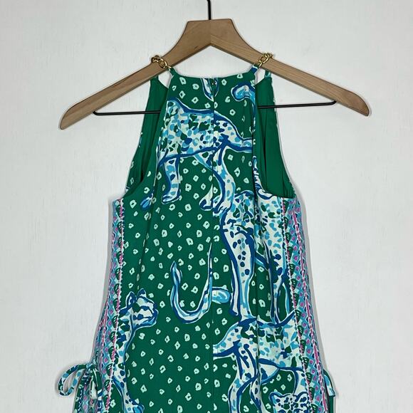 Lilly Pulitzer On The Prowl Engineered Romper Women's Size 0 Emerald Green Isle - Picture 6 of 11